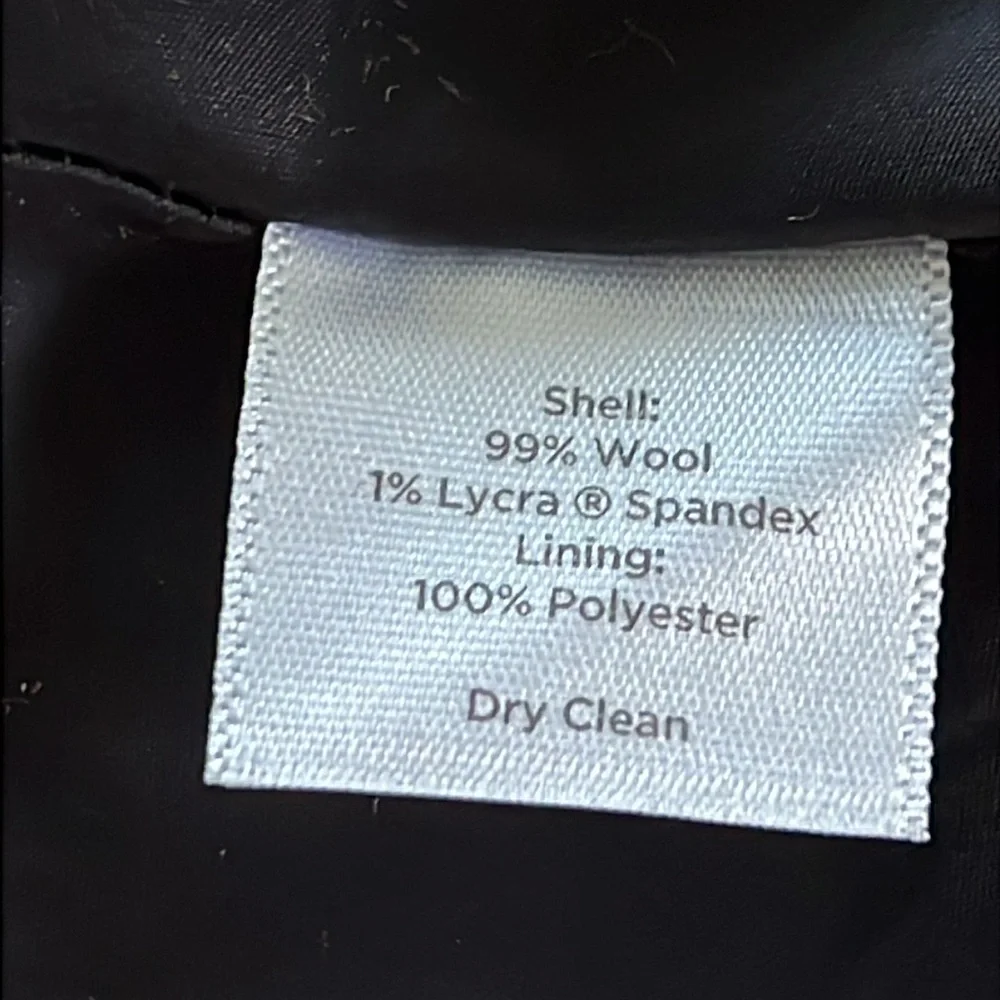 Talbots Women’s Wool Black Skirt.Never worn.
.Sz-12..Zipper closure.Black lining - Picture 5 of 6